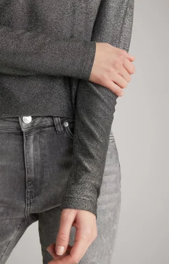 Lurex Blouse in Grey Glitter
