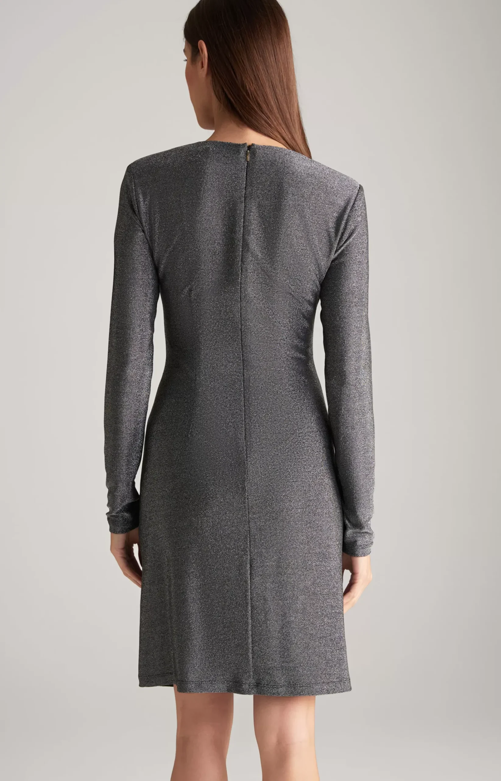 Lurex Dress in Glittery Grey