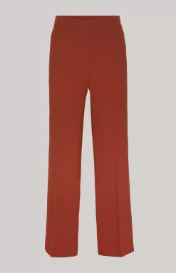Marlene Crêpe Trousers in Copper Brown