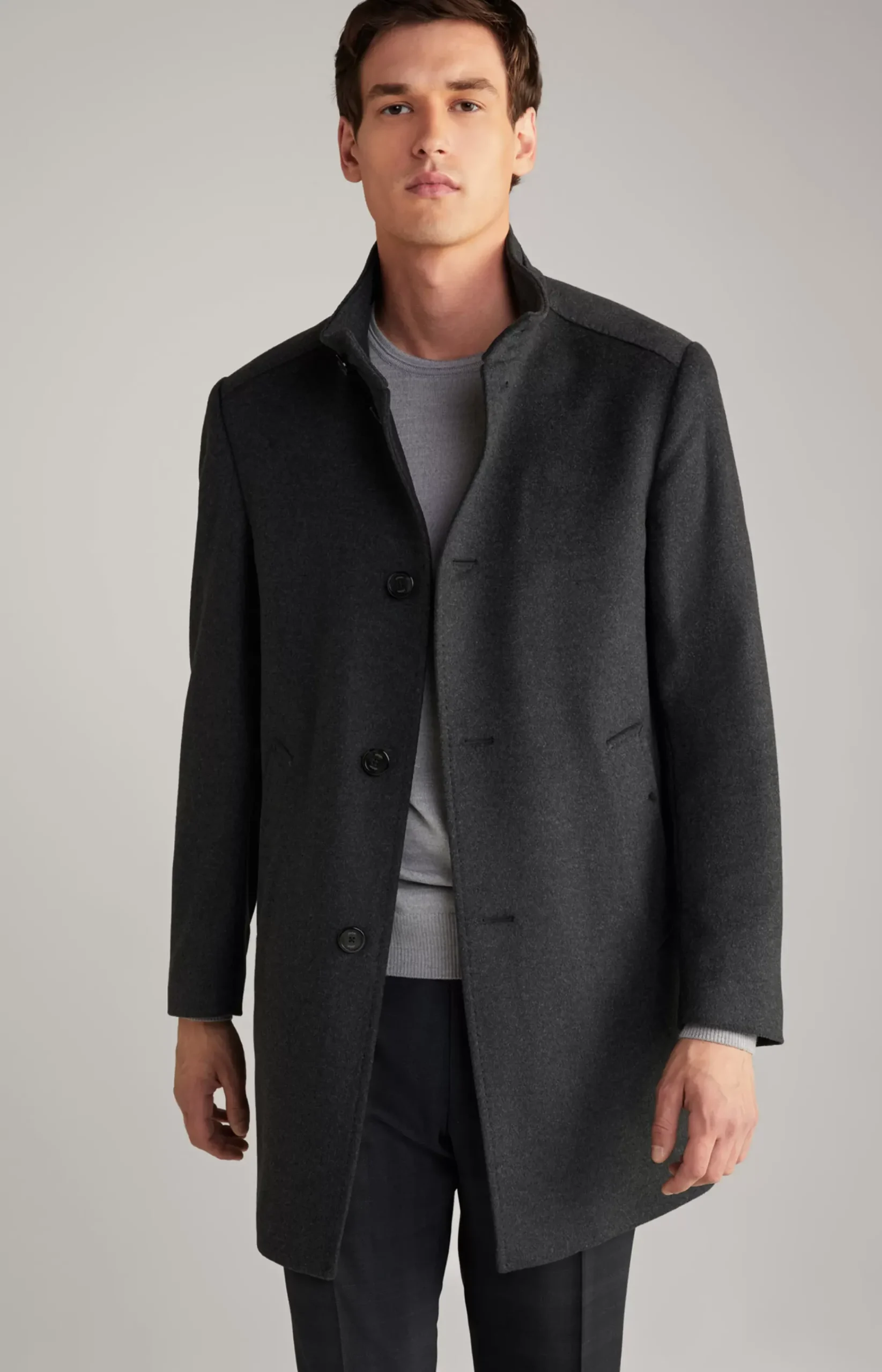Maron Coat in Mottled Anthracite