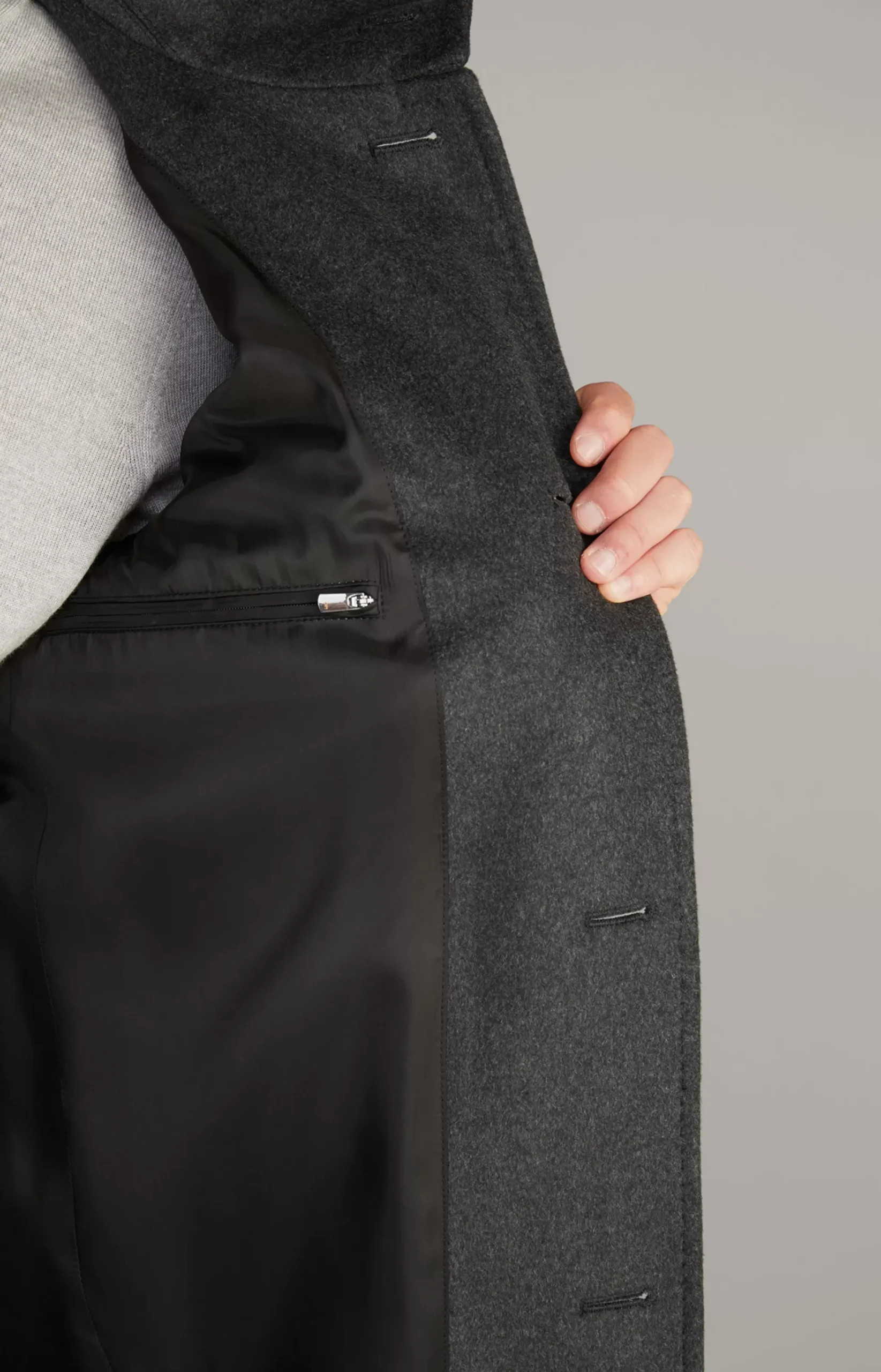 Maron Coat in Mottled Anthracite