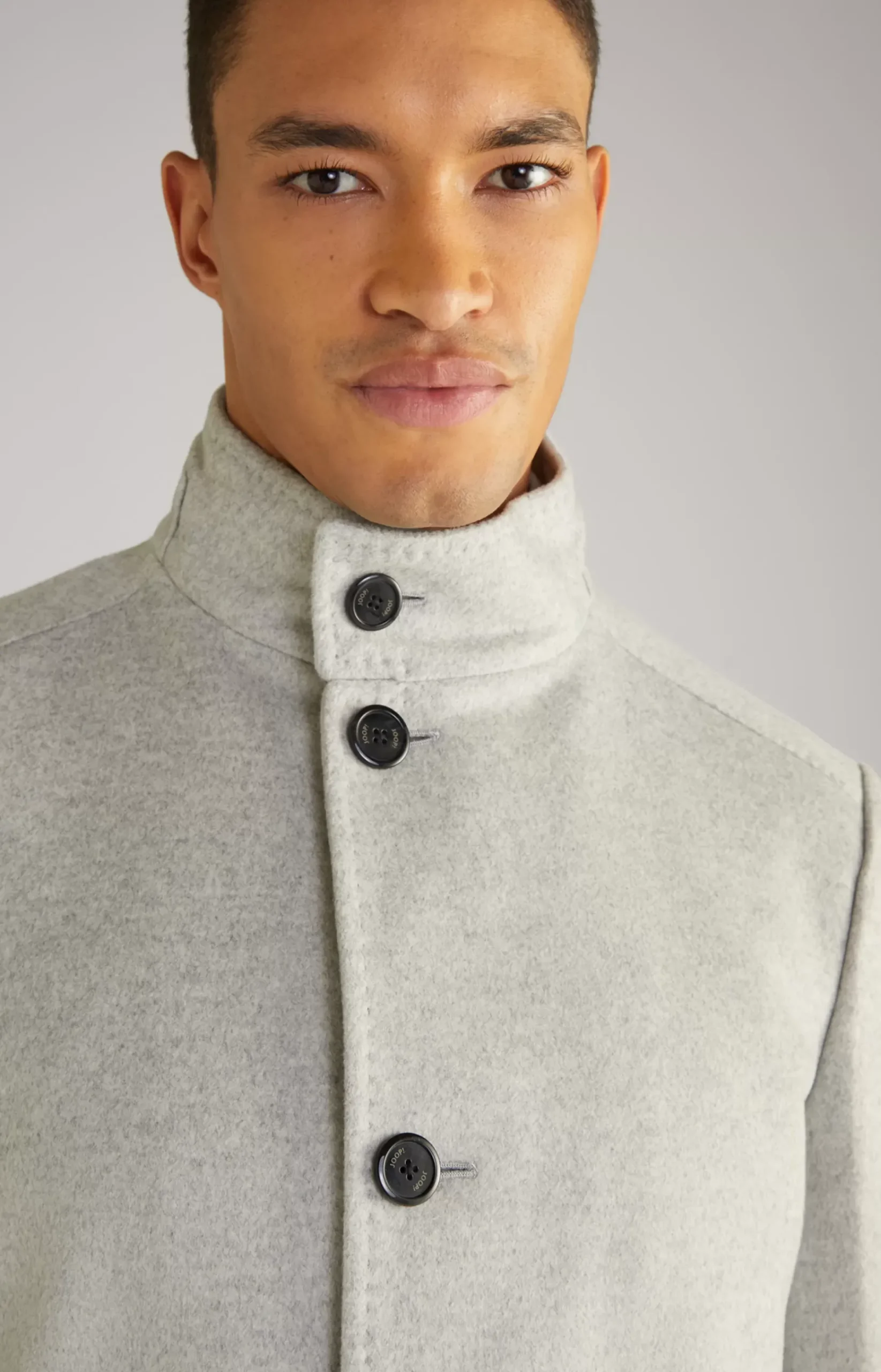 Maron Coat in Mottled Grey