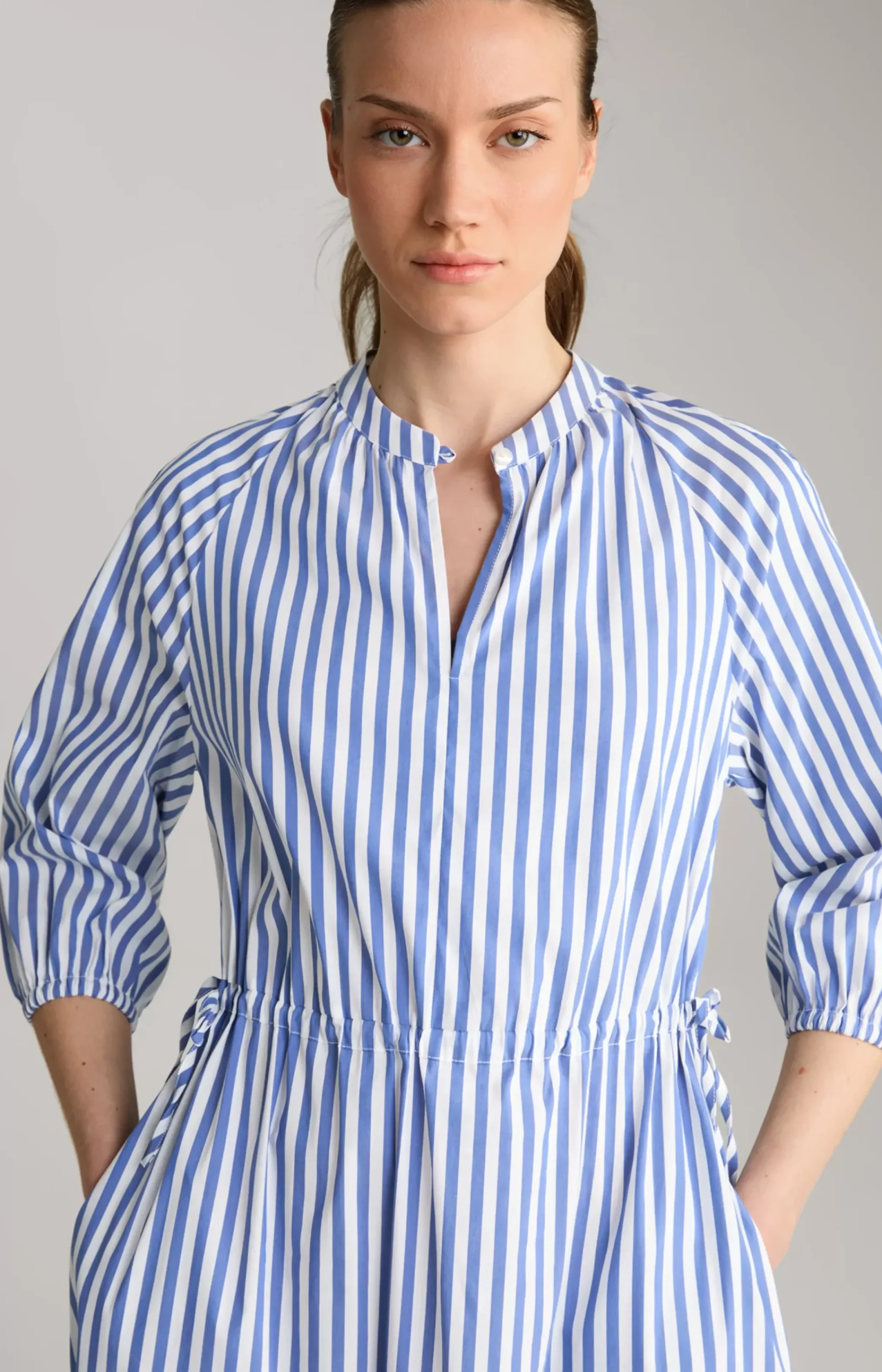 Maxi Dress in Blue/White Stripes
