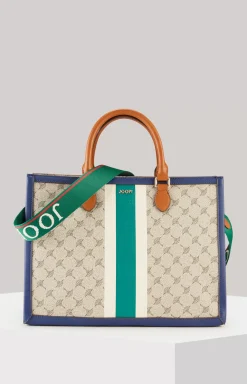 Mazzolino Due Aurelia Handbag in Green/Taupe/Purple
