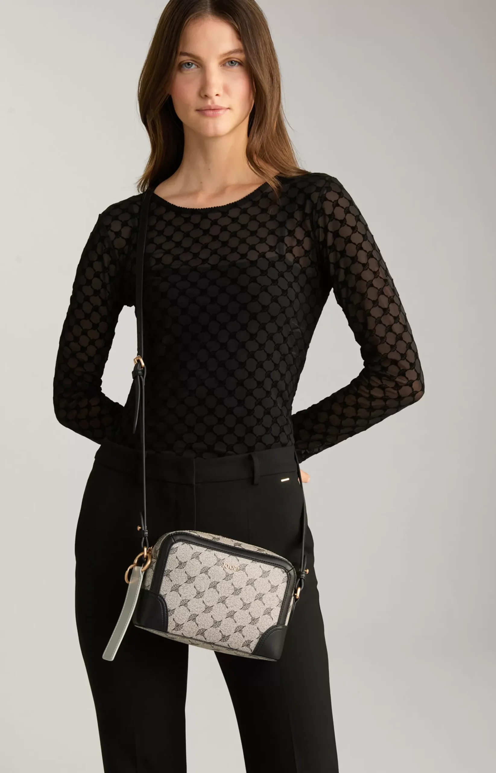 Mazzolino Edition Cloe Shoulder Bag in Black/Off-white