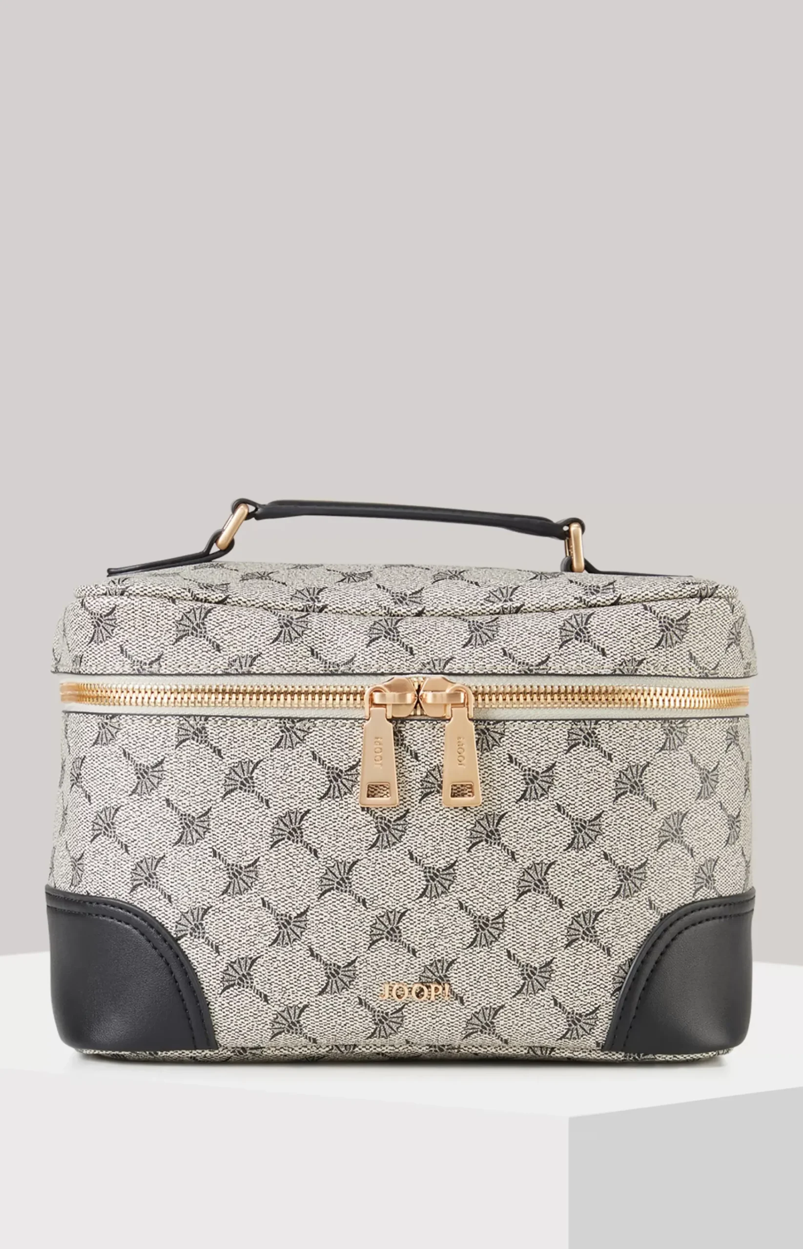 Mazzolino Edition Flora Beauty Case in Black/Off-white
