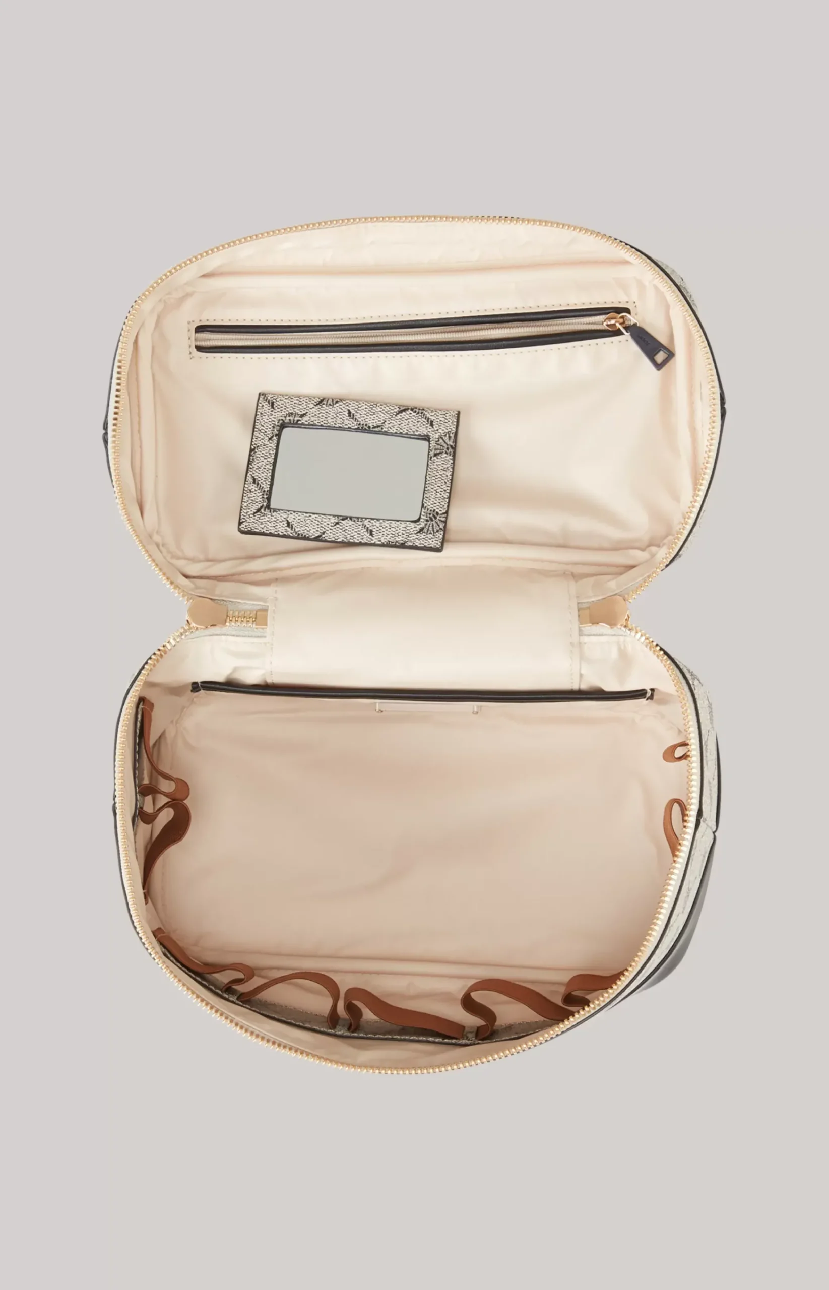 Mazzolino Edition Flora Beauty Case in Black/Off-white