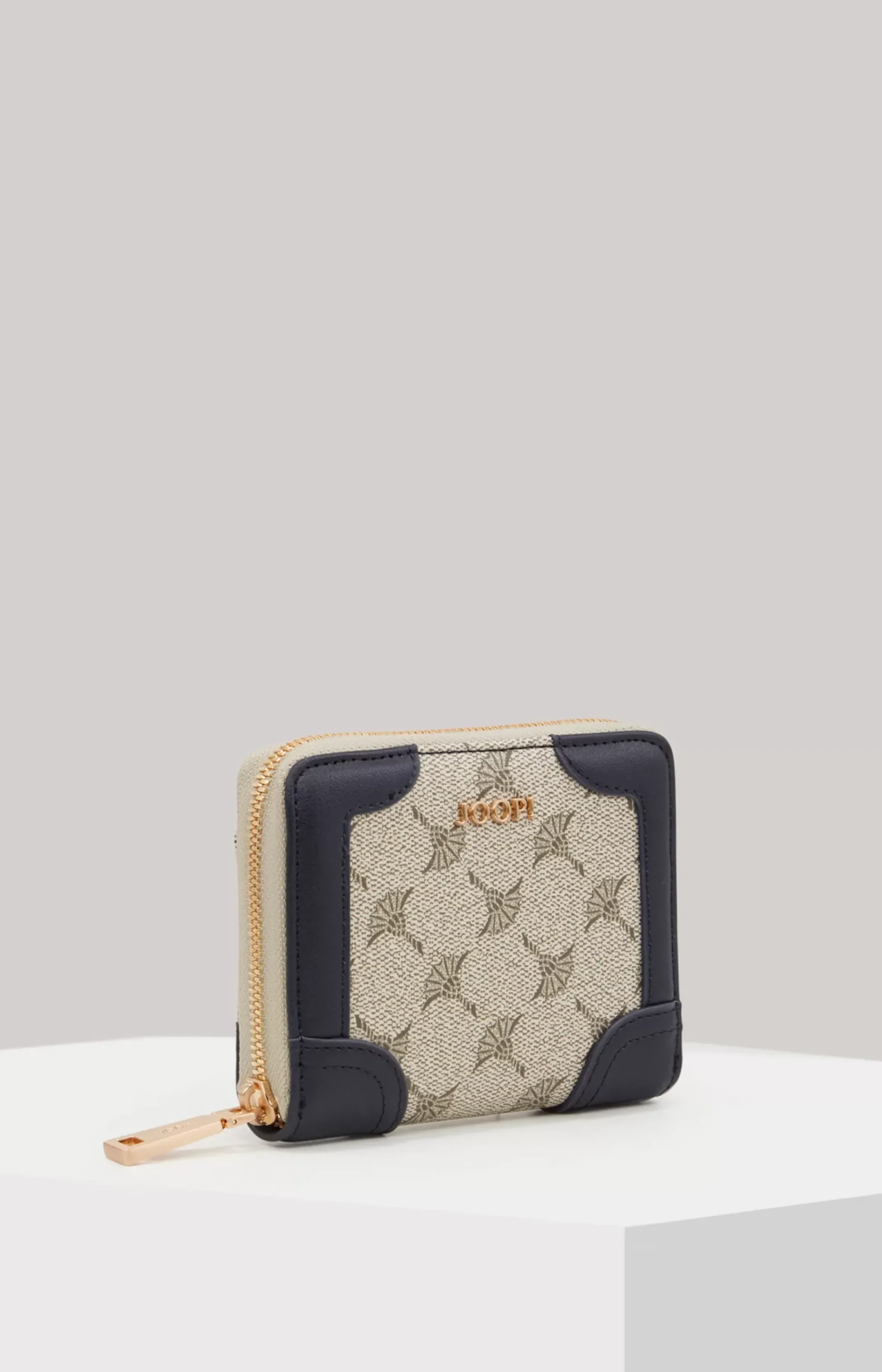 Mazzolino Edition Nisa Wallet in Beige/Dark Blue