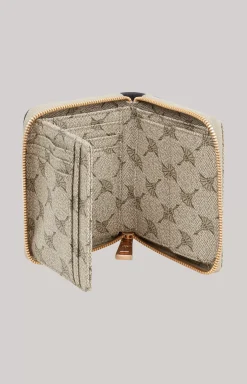Mazzolino Edition Nisa Wallet in Beige/Dark Blue