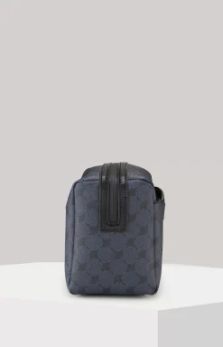 Mazzolino Eris Wash Bag in a Dark Blue Pattern