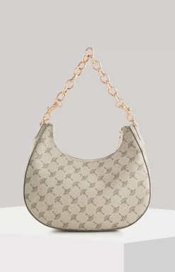 Mazzolino Misto Annina Shoulder Bag in a Beige/Pink Pattern