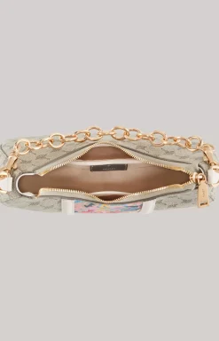 Mazzolino Misto Annina Shoulder Bag in a Beige/Pink Pattern
