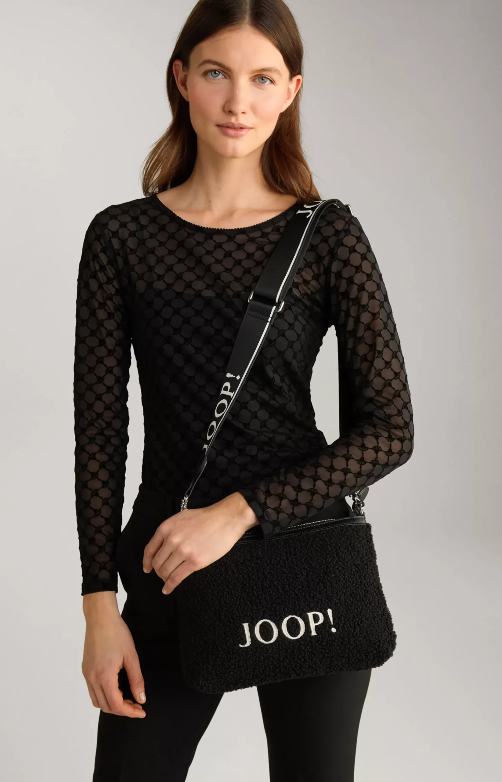 Mazzolino Pelo Wren Shoulder Bag in Black