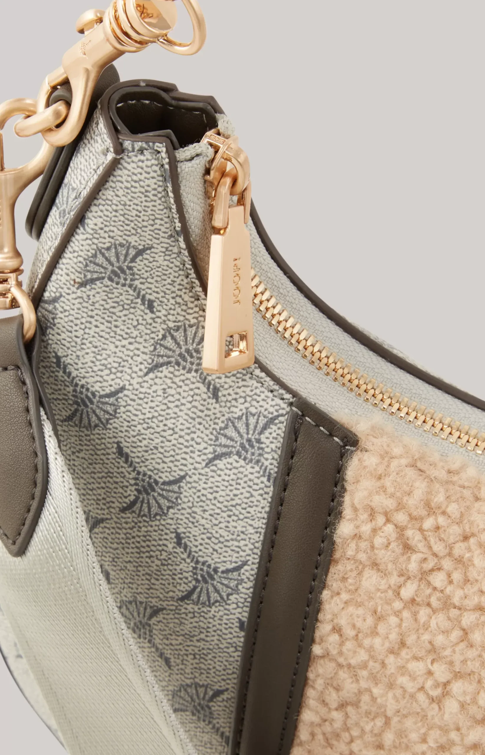 Mazzolino Peluche Annina Shoulder Bag in Blue and Beige