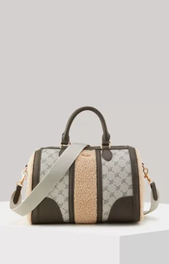 Mazzolino Peluche Aurora Handbag in Blue and Beige