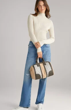 Mazzolino Peluche Aurora Handbag in Blue and Beige