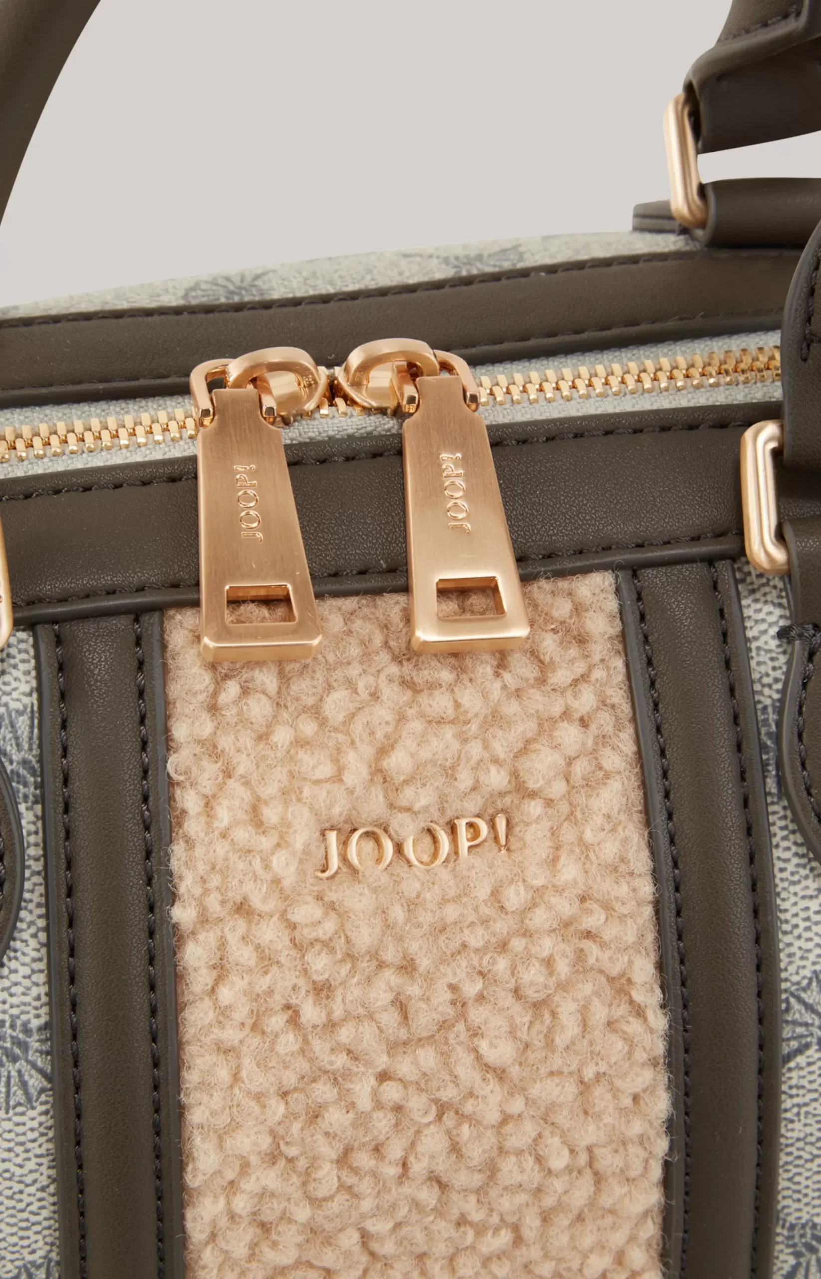 Mazzolino Peluche Aurora Handbag in Blue and Beige