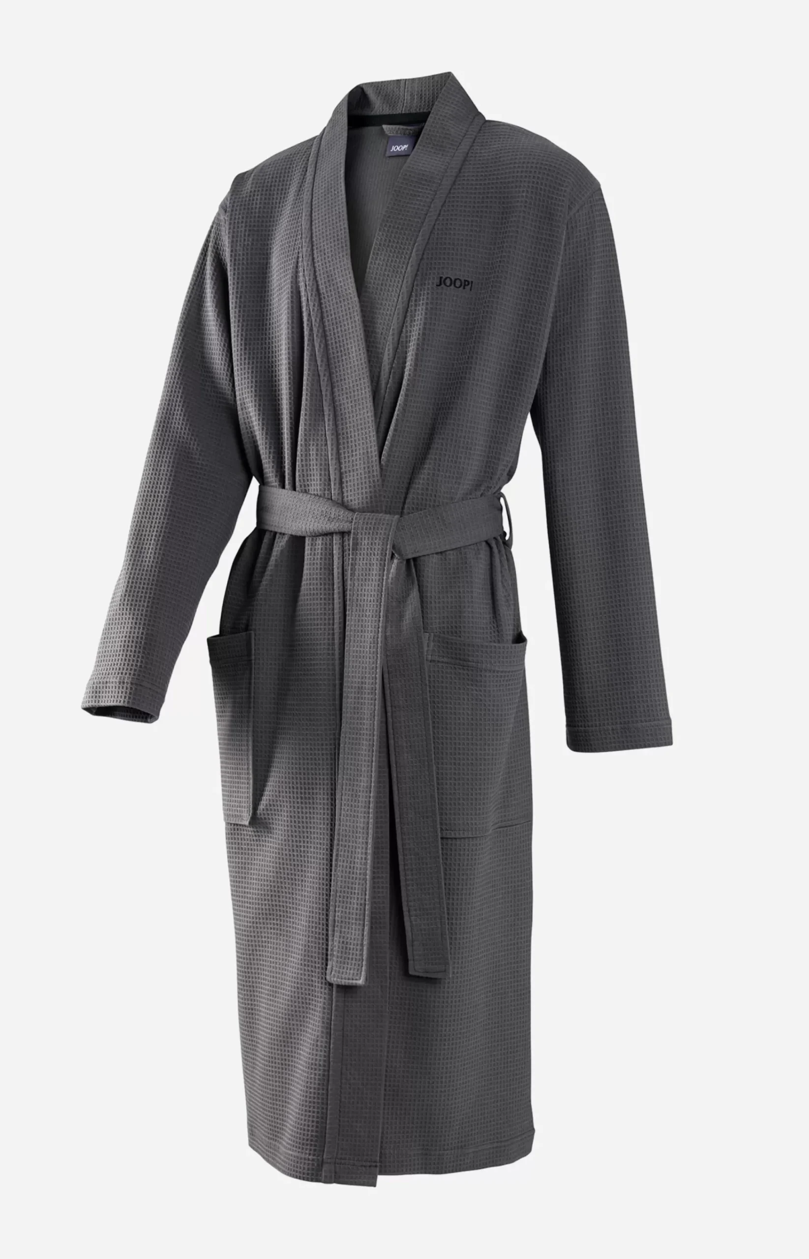 Men's JOOP! UNI-PIQUÉ Bathrobe in Anthracite