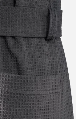 Men's JOOP! UNI-PIQUÉ Bathrobe in Anthracite