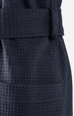 Men's JOOP! UNI-PIQUÉ Bathrobe in Navy