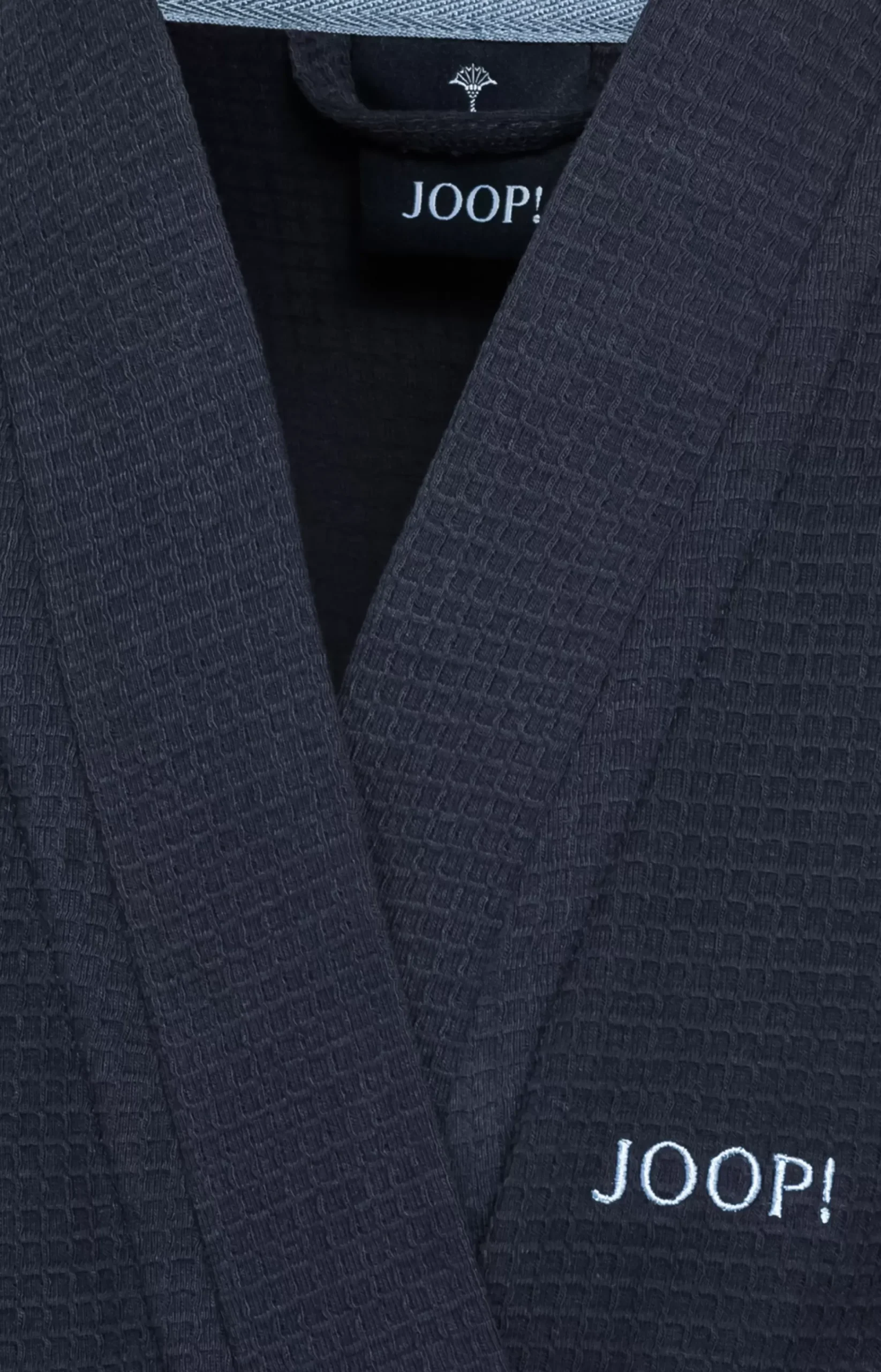 Men's JOOP! UNI-PIQUÉ Bathrobe in Navy