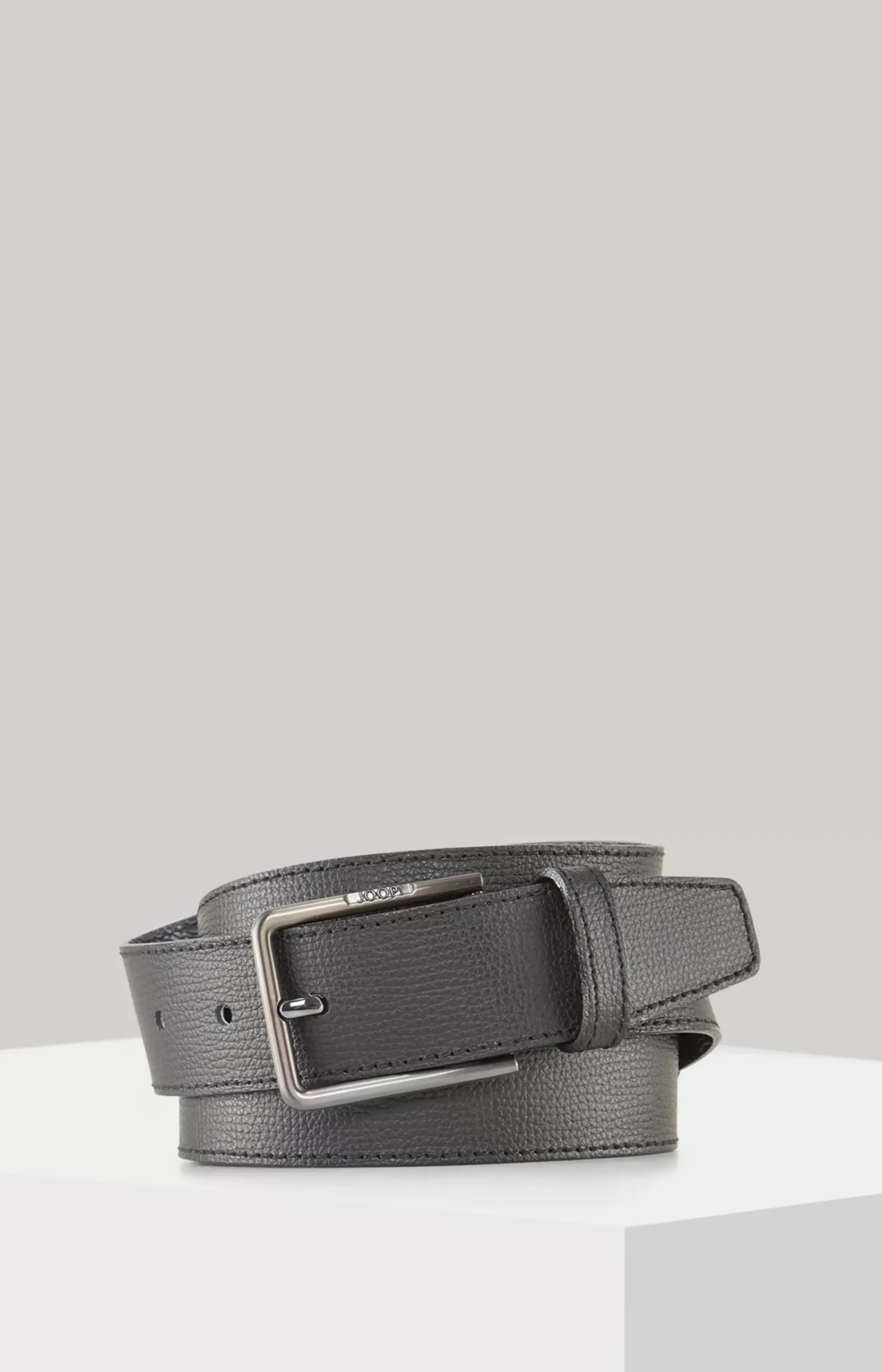 Mixed Leather Belt in Black