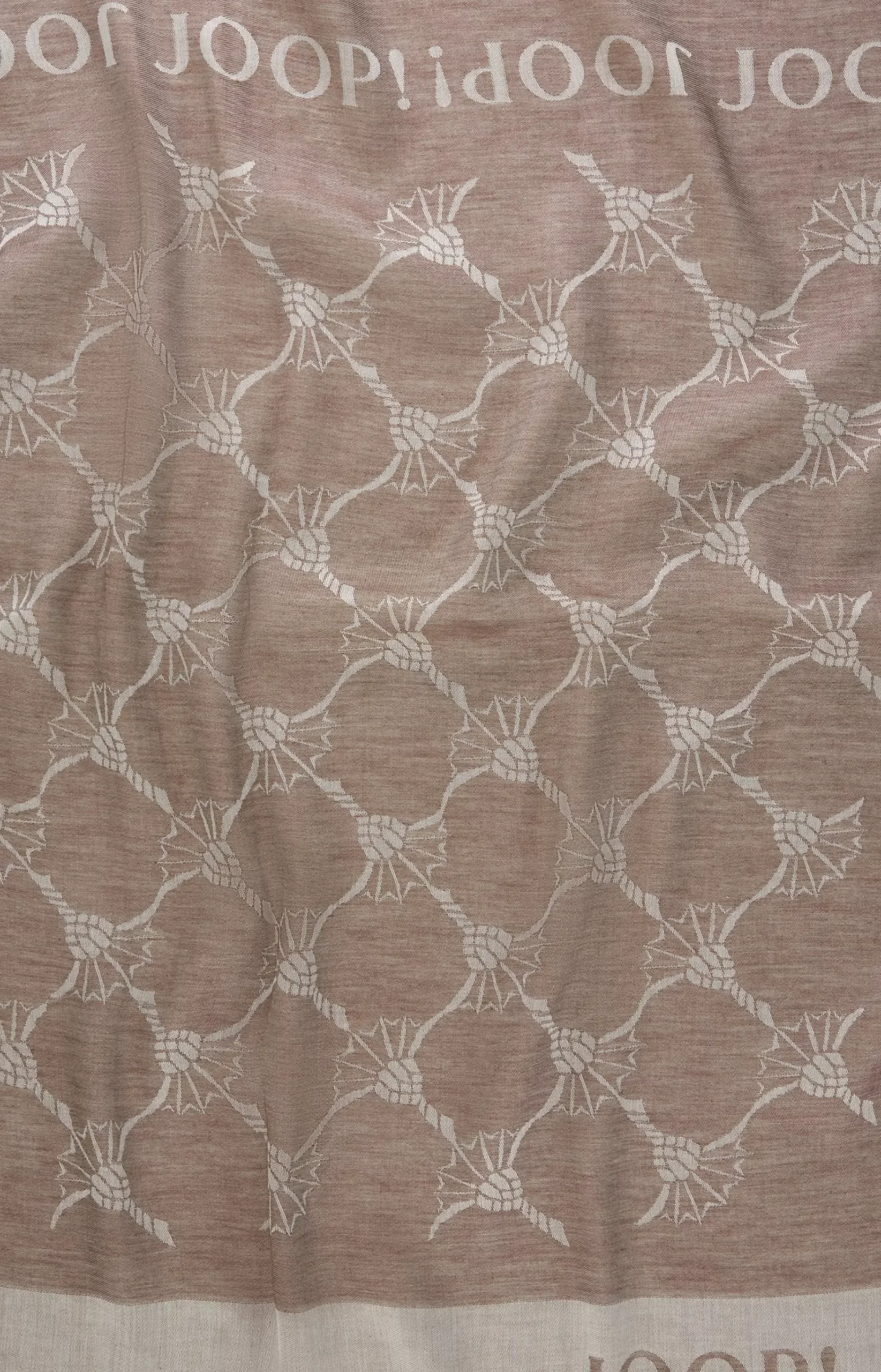 Modal Cotton Scarf in Dark Brown/Off-White