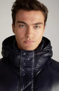 Morito Quilted Coat in Navy