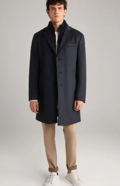 Morris Coat in Dark Blue Marl