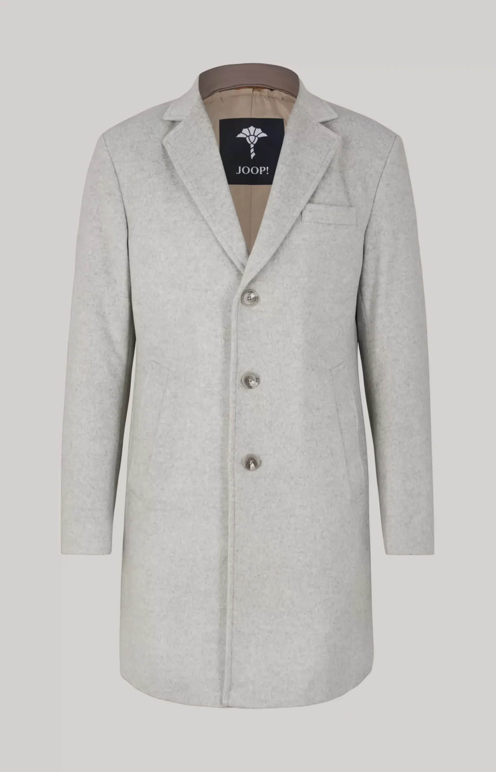 Morris Coat in Mottled Light Grey