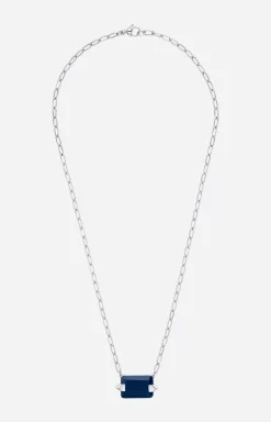 Necklace in Silver/Blue