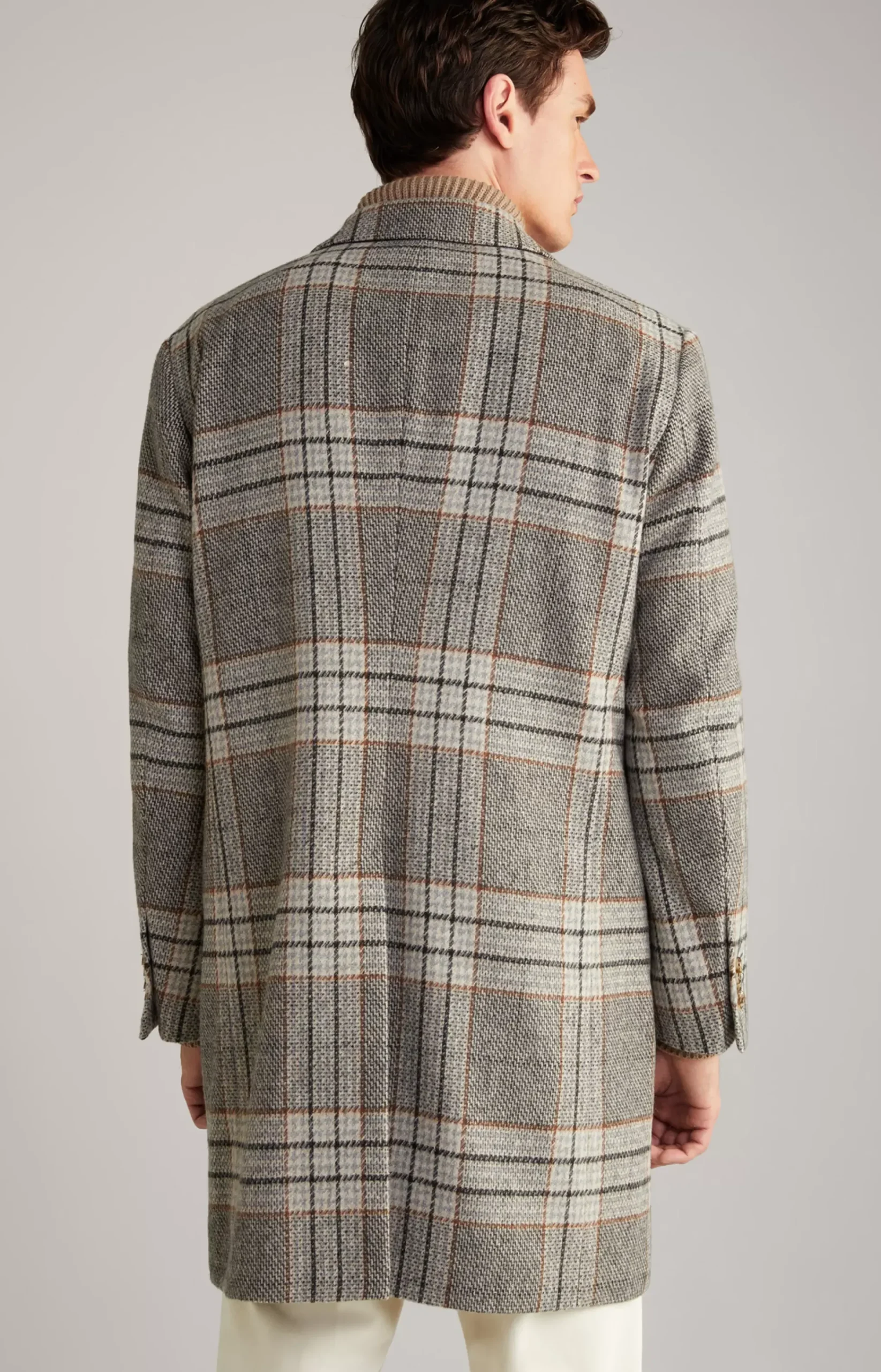 Opoldo coat in a grey pattern