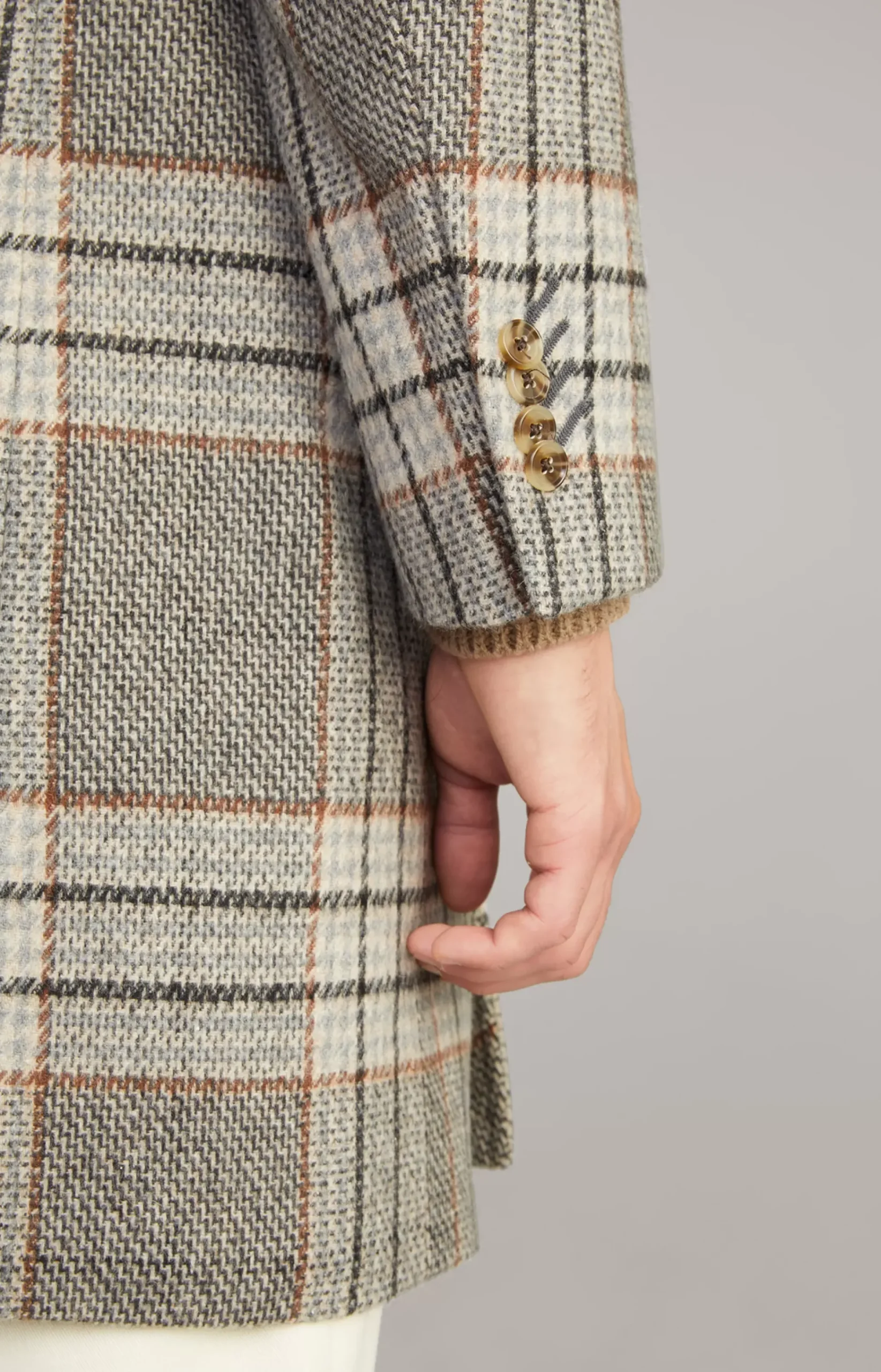 Opoldo coat in a grey pattern