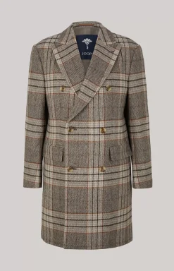 Opoldo coat in a grey pattern