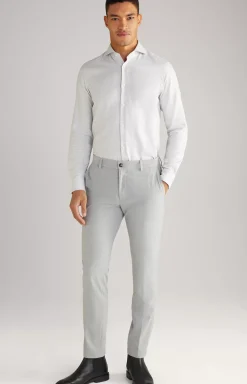 Pai Cotton Shirt in a White/Silver Pattern