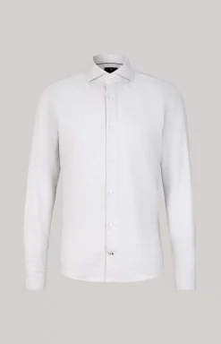 Pai Cotton Shirt in a White/Silver Pattern