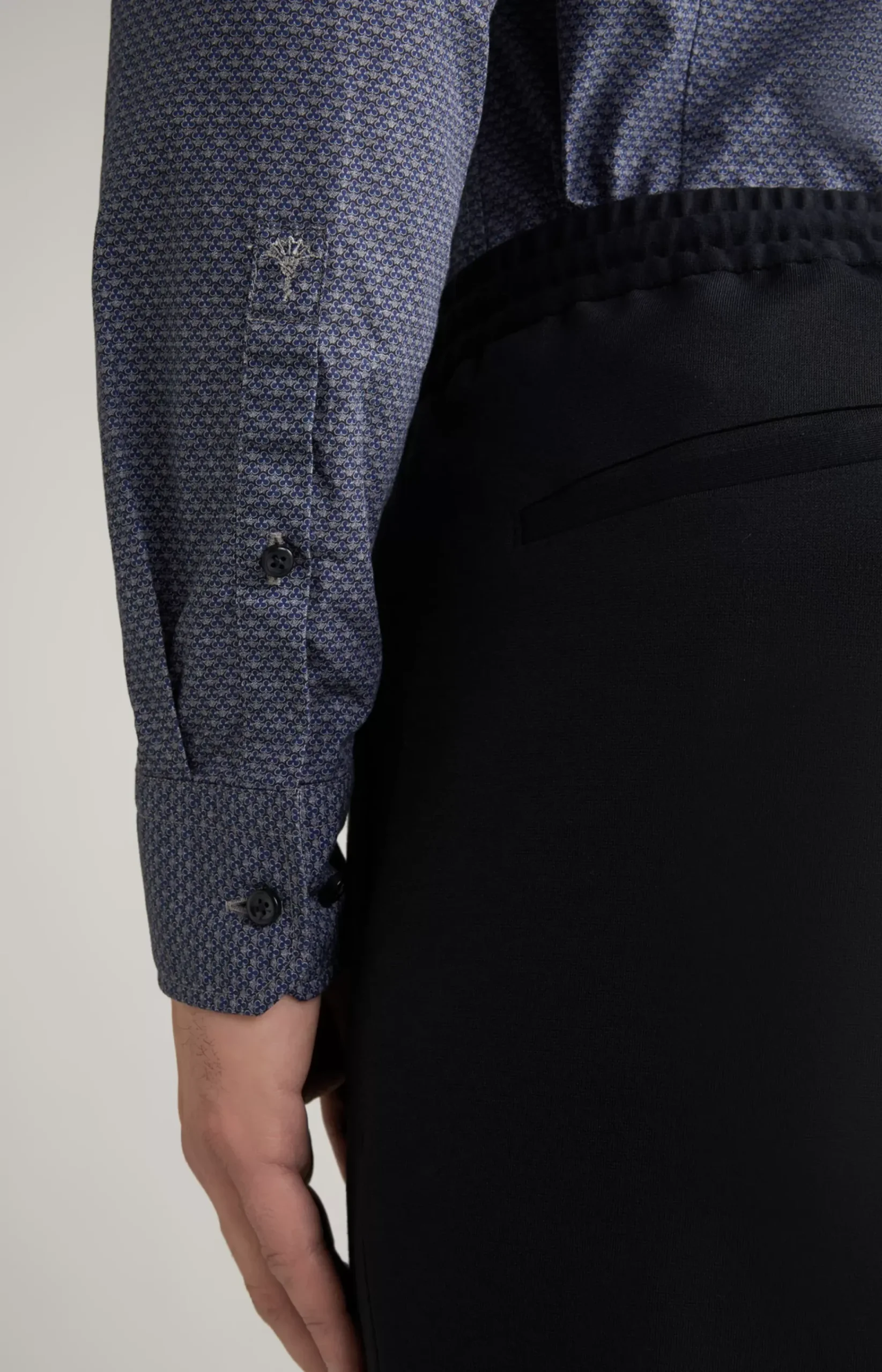 Pai Cotton Shirt in Grey/Blue