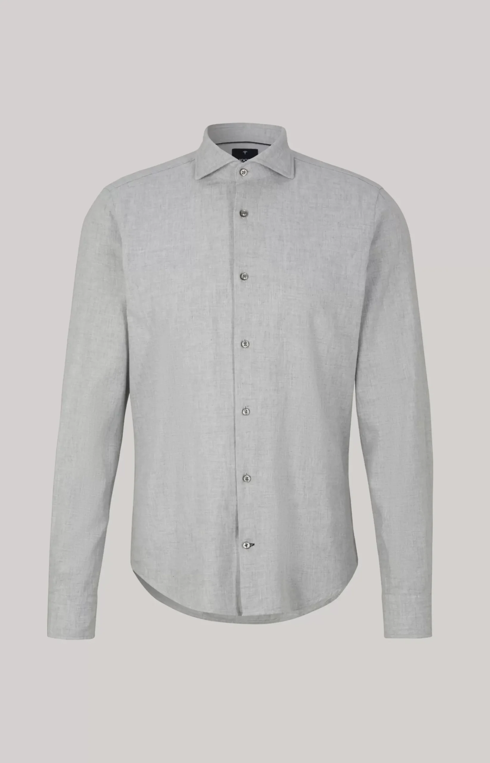 Pai Cotton Shirt in Light Grey Marl