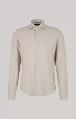Pai Flannel Shirt in Light Brown Marl