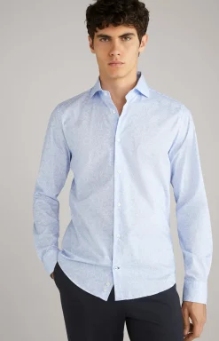 Pai Shirt in a Pastel Blue Pattern