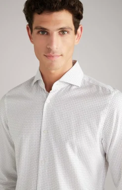 Pai Shirt in a White/Light Blue Pattern