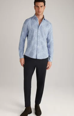 Pai Wool Blend Shirt in a Blue Pattern