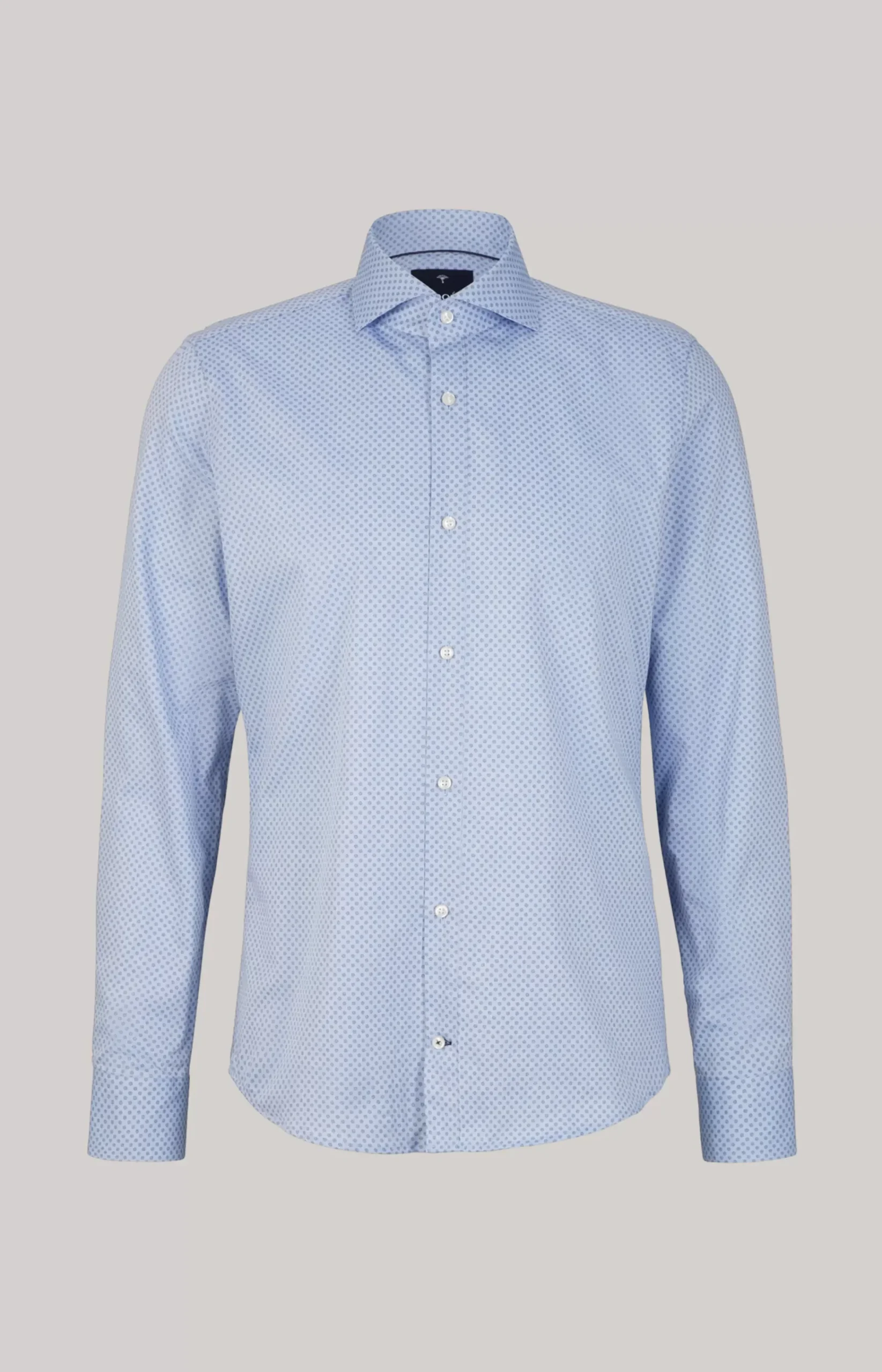 Paiton Cotton Shirt in a Blue Pattern