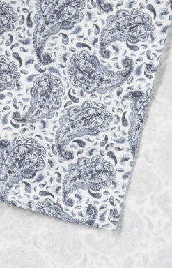 Patterned Pocket Square in Blue/White