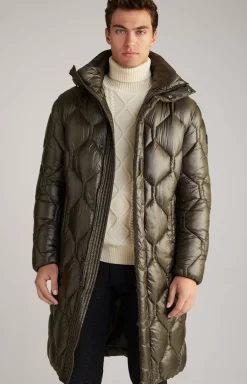 Percy Quilted Coat in Khaki
