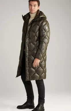 Percy Quilted Coat in Khaki