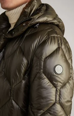 Percy Quilted Coat in Khaki