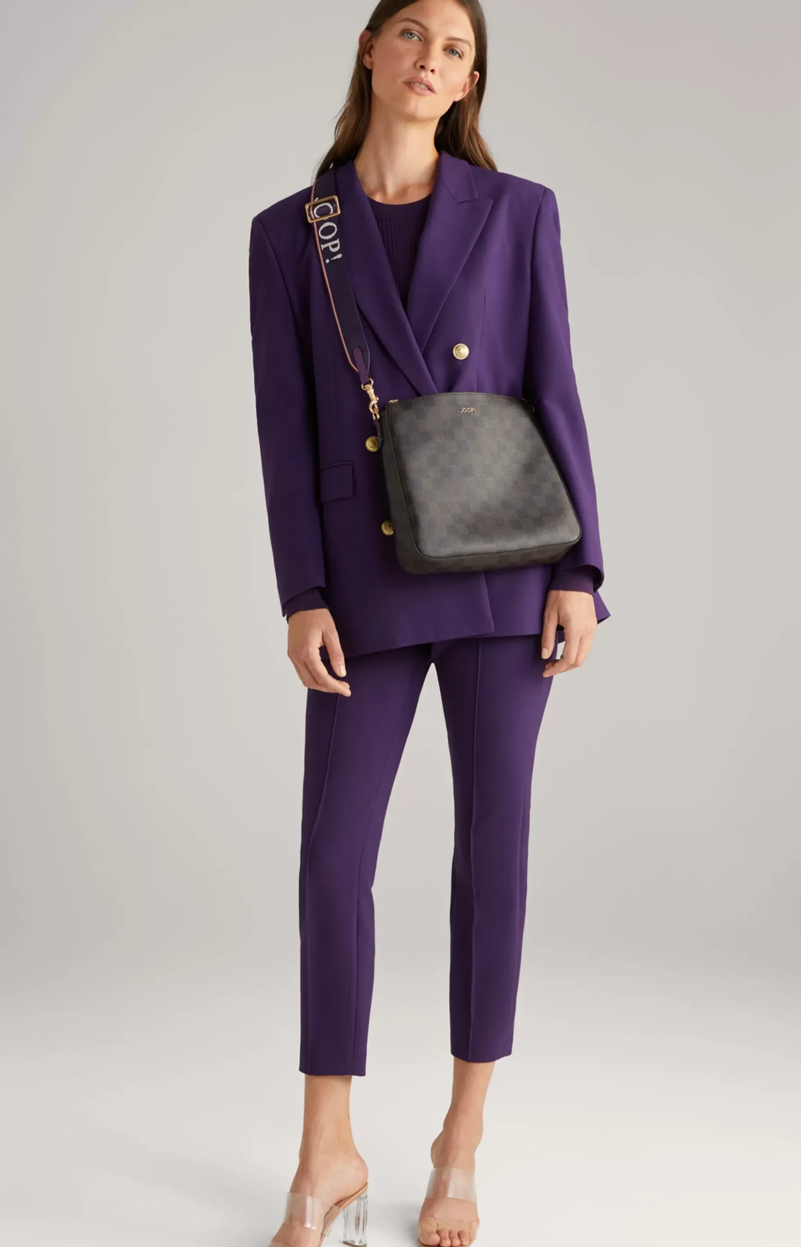 Piazza Diletta Jasmina Shoulder Bag in Dark Brown and Purple
