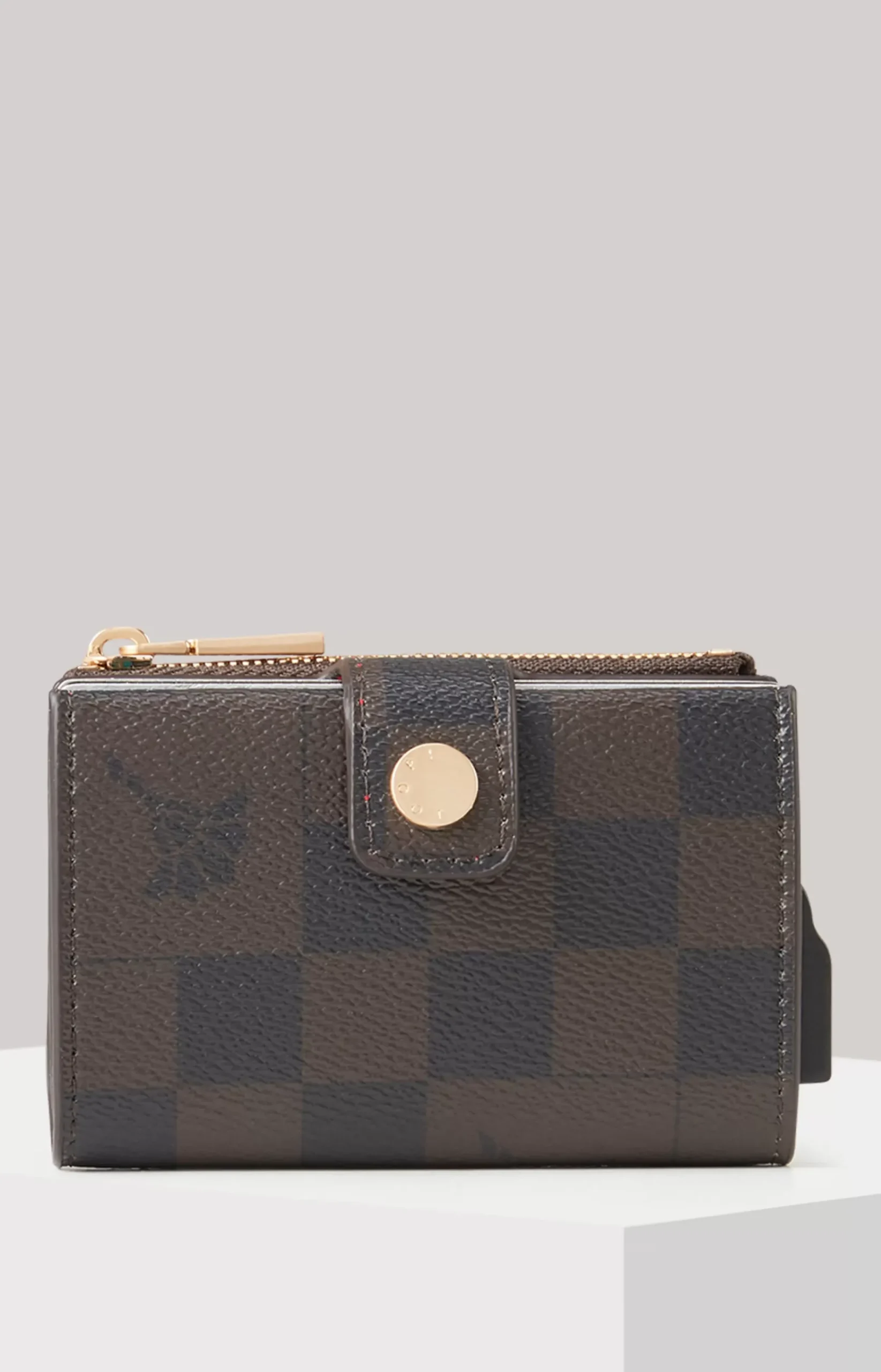 Piazza Edition C-Four Card Holder in Brown/Dark Blue