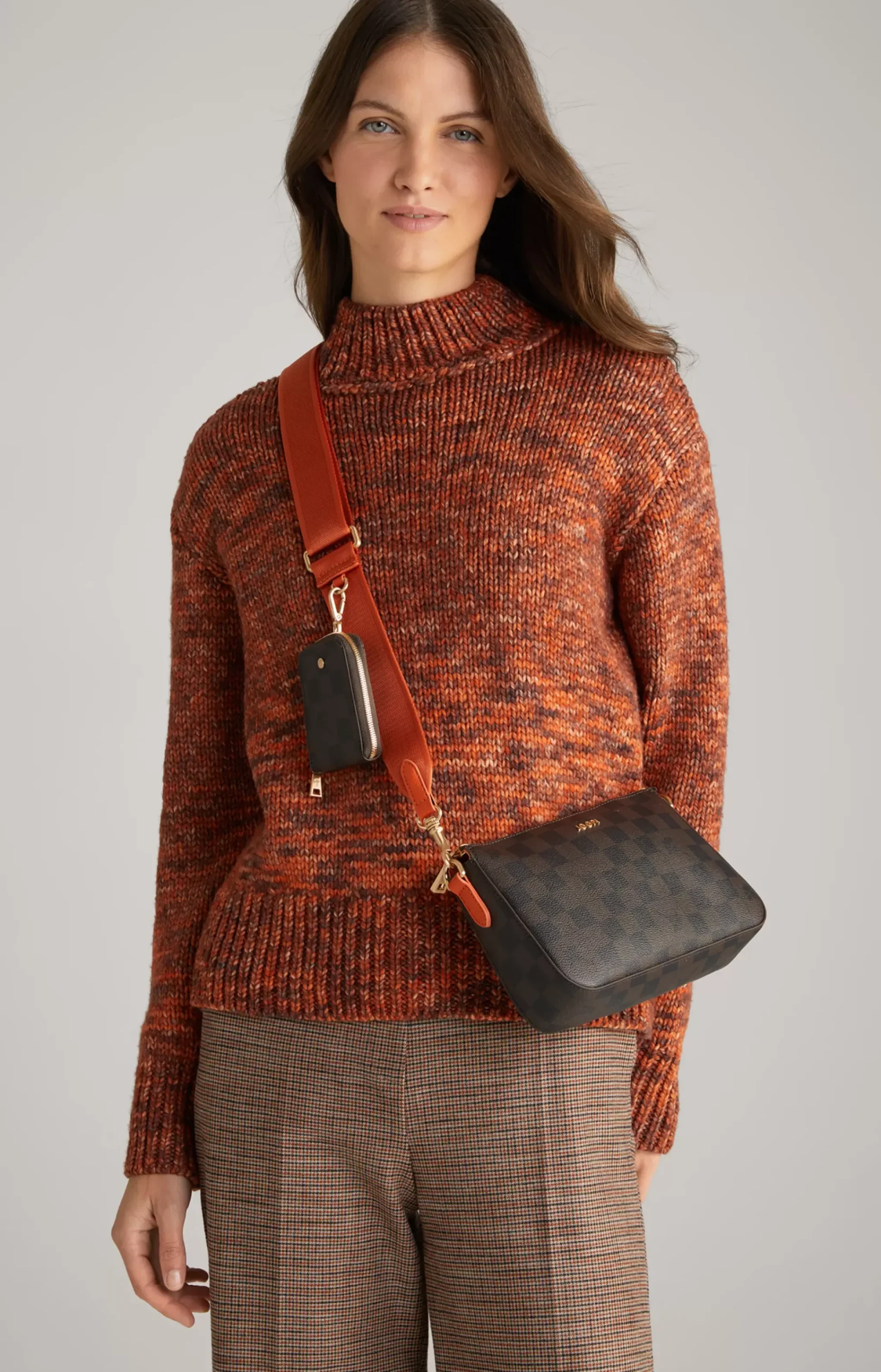 Piazza Edition Jasmina Shoulder Bag in Brown/Black/Orange
